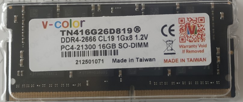 V-COLOR DDR4 16GB 2666MHz SO-DIMM