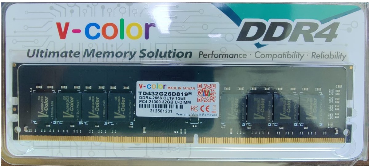 V-COLOR DDR4 32GB 2666MHz U-DIMM