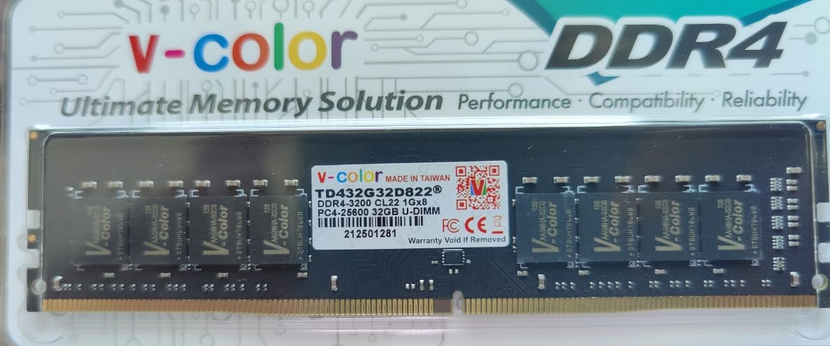V-COLOR DDR4 32GB 3200MHz U-DIMM