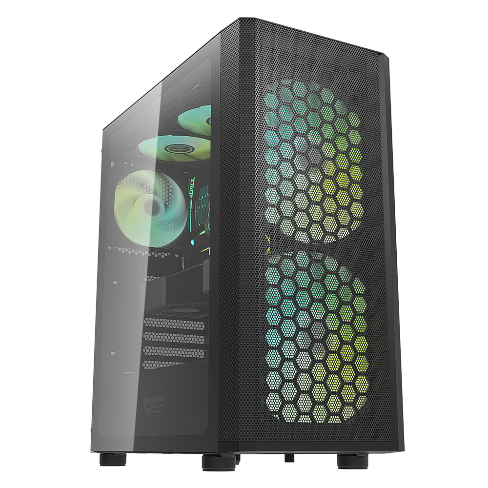  DK360 ATX M-ATX ITX Gaming PC Case(Black)