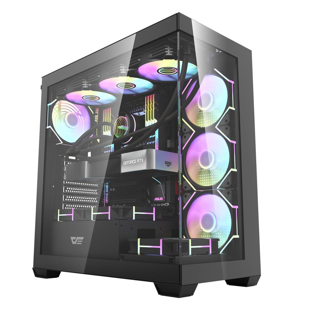 Dark Flash DS900 ATX PANORAMIC DESIGN GAMING PC CASE