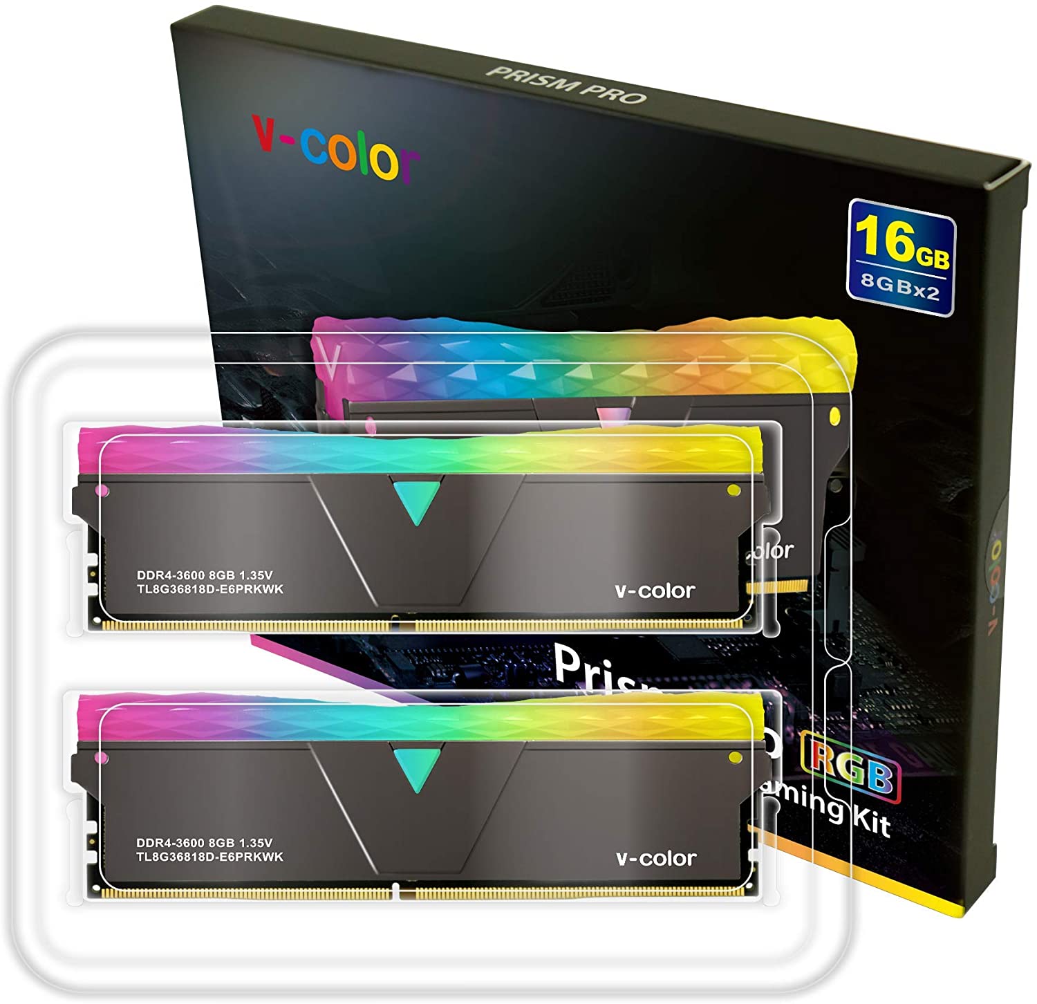 V-COLOR 16GB(2 x 8GB) DDR4 3600MHz U-DIMM