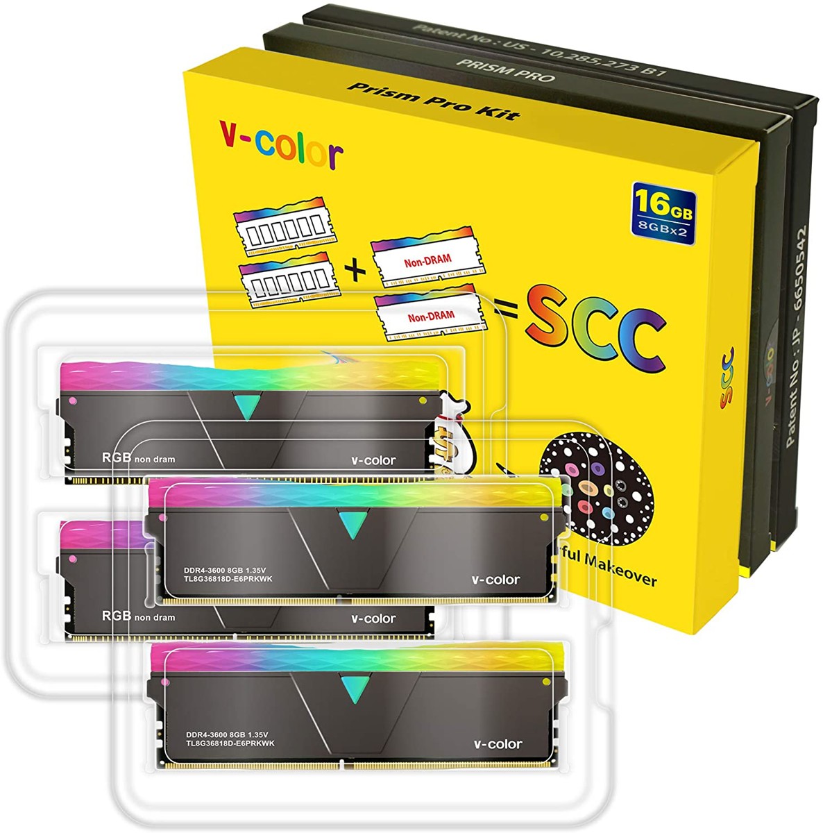 V-COLOR 16GB(2 x 8GB) DDR4 3600MHz 