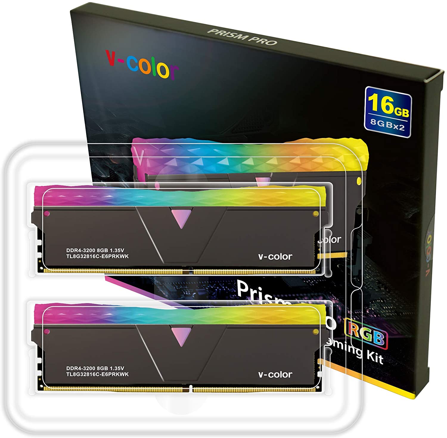 V-COLOR 16GB(2 x 8GB) DDR4 3200MHz U-DIMM